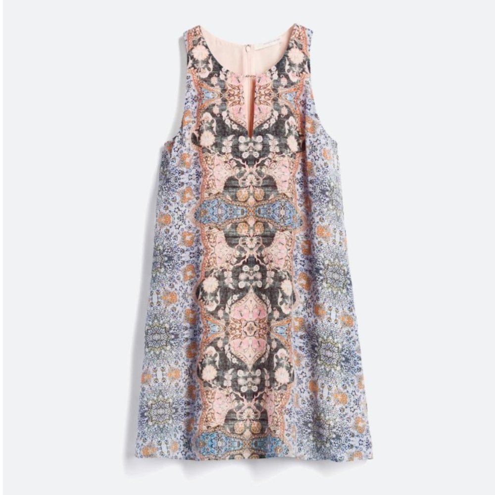 LAVENDER BROWN Sonna Keyhole Detail Silk Dress